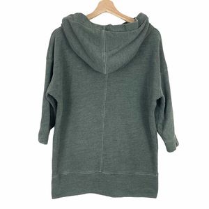 James Perse Oversized Cotton Army Green Hoodie